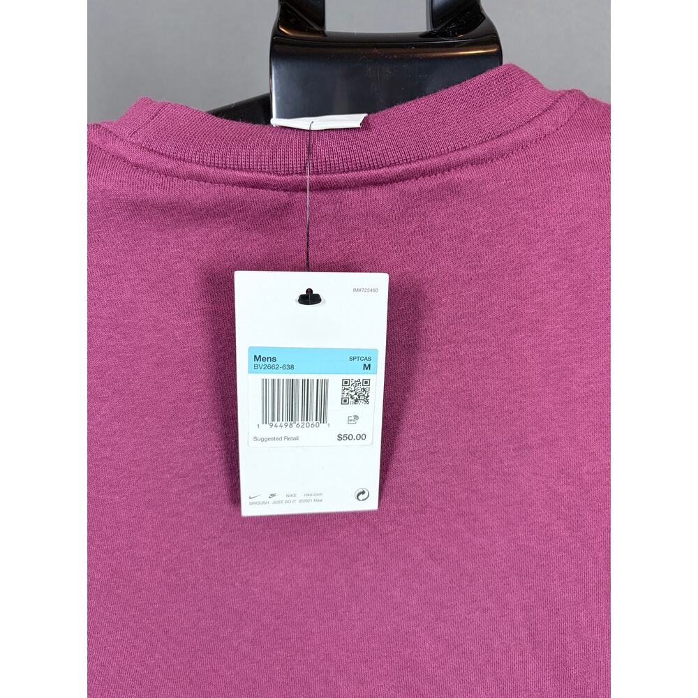 Nike Sportswear Club Fleece Crewneck Sweatshirt - Women’s Size M NWT Pink - Picture 5 of 5